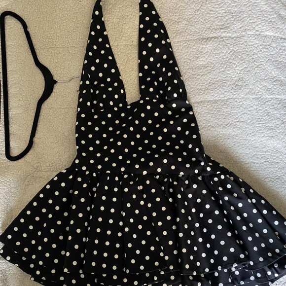 ZARA polka dot mini dress XL NWT - Picture 2 of 9